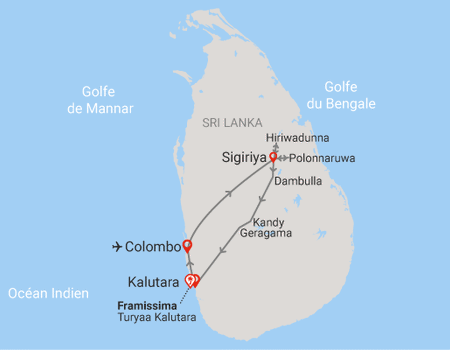 Combiné circuit et hôtel Royaume de Ceylan (privatif) & plage au Framissima Evasion Turyaa - 2