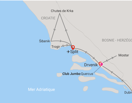 Circuit Découverte de la Croatie, logement Jumbo Quercus 3* sup - Split, Croatie - Image 2