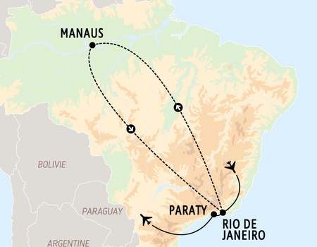 Indispensable Brésil + extension Amazonie - 12 jours / 10 nuits - 2