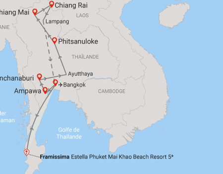 Combiné circuit et hôtel Beautés de Thaïlande + extension Framissima Évasion Estella Phuket Mai Khao Beach Resort - 2