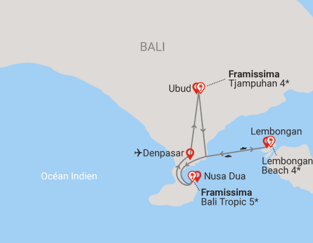 Hôtel Trio Ubud, Lembongan et Nusa Dua : Framissima Évasion Tjampuhan 4*, Lembongan Beach 4* & Framissima Évasion Bali Tropic ***** - 2