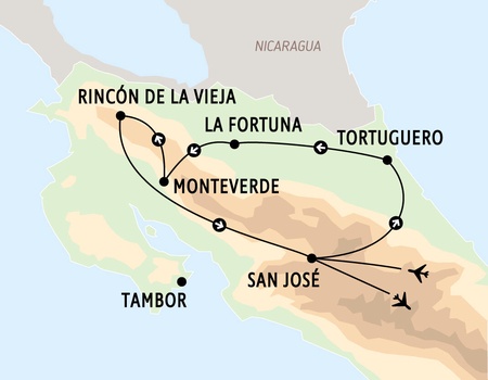 Autotour Costa Rica Pura Vida et Tortuguero 2026 - 11 jours / 9 nuits - 2