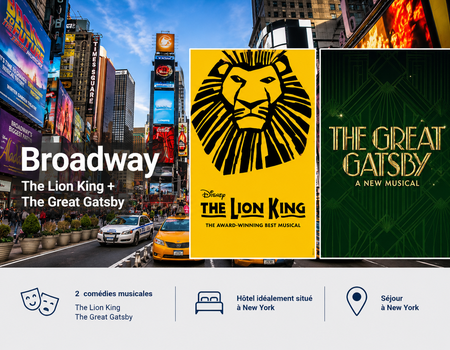 Comédies Musicales à New York - Broadway Theatre NYC (The Lion King + The Great Gatsby) avec Hôtel 4* - New York, Etats-Unis - Image 1