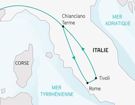 Circuit Rome, le Vatican et Tivoli (au départ du Sud de la France)