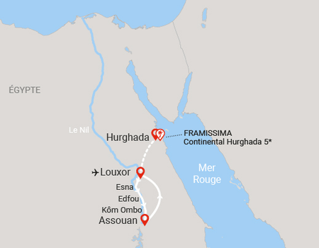 Croisière Framissima Gloire des pharaons et Framissima Continental Hurghada 5* - 2