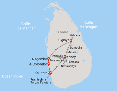 Combiné circuit et hôtel Authentique Sri Lanka 3* & extension au Framissima Evasion Turyaa Kalutara **** - 2