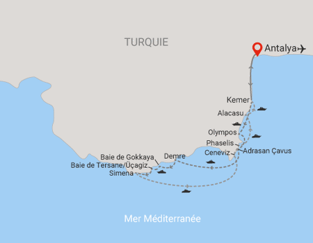 Croisière Rivages turcs, entre Kemer et Kekova - 2