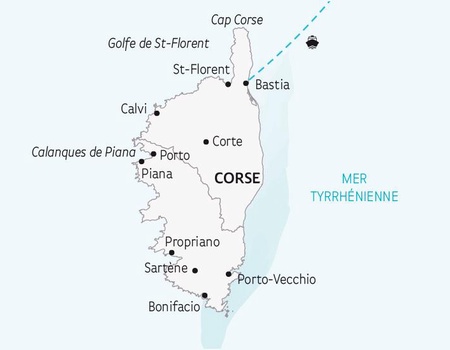 La Corse, l'île de Beauté (au départ du Sud de la France)