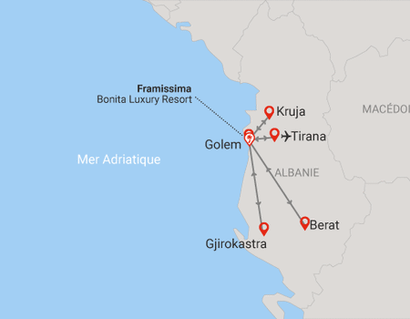 Circuit Couleurs d'Albanie, logement Framissima Bonita Luxury Resort 5* - 2