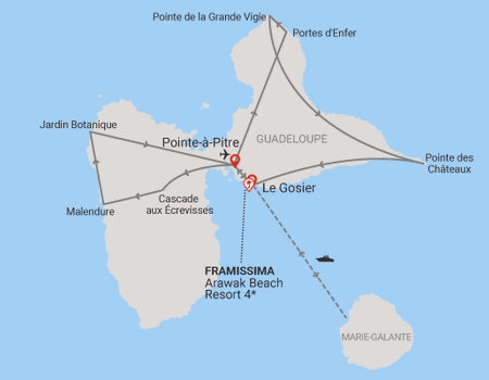 Circuit Perles de Guadeloupe et plage du Framissima Evasion Arawak Beach Resort **** - 2