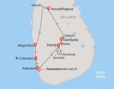 Circuit Intense Sri Lanka (privatif) et Framissima Mermaid 4* - 2