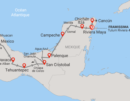 Circuit Entre civilisations aztèque et maya (avec 3 nuits au Framissima Évasion Tulum Riviera) **** - 2