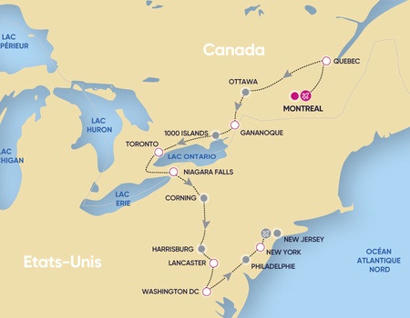 Circuit Mille et Une Facettes du Canada et des USA 2 & 3* - 2