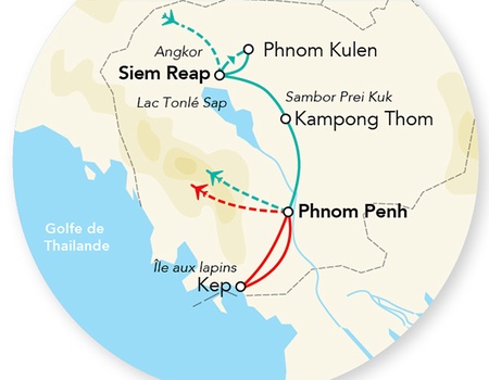Immersion au Cambodge et balnéaire à Kep 13J/10N - 2