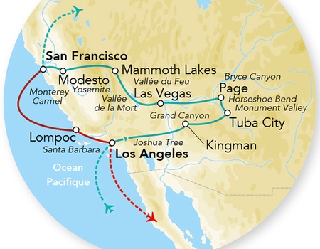 Merveilles de l'Ouest des Usa & Côte Pacifique 14J/12N - 2026 - 2