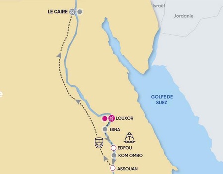 Combiné Les Mystères de l'Egypte 5* - train wagon-lit - 2