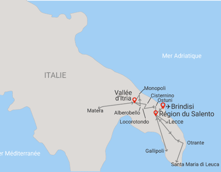 Autotour Balade sur les routes sauvages des Pouilles, arrivée Brindisi **** - 2