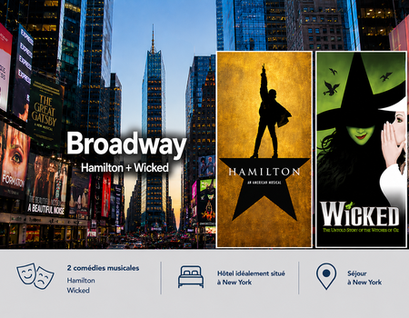 Comédies Musicales à New York - Broadway Theatre NYC (Hamilton + Wicked) avec Hôtel 4* - New York, Etats-Unis - Image 1