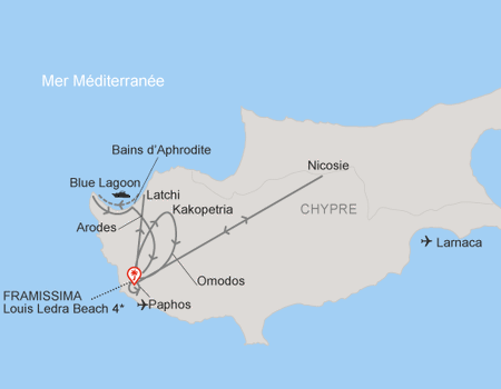 Circuit Chypre entre plage et culture, logement Framissima Ledra Beach 4* - 2