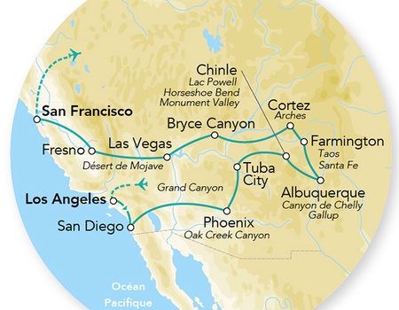 Merveilles du Nouveau Mexique & train de Silverton 14J/12N - 2026 - 2