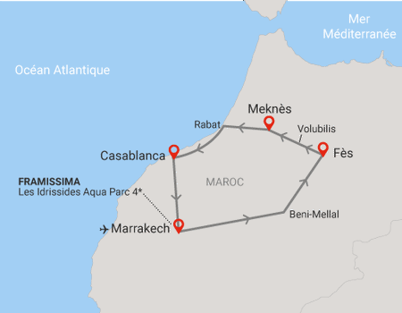Combiné circuit et hôtel Les Villes Impériales et extension Framissima Les Idrissides 4* - 2