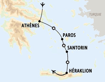 Combiné Athènes et les Cyclades extension Crète - 12 jours / 11 nuits - 3*/4* - 2