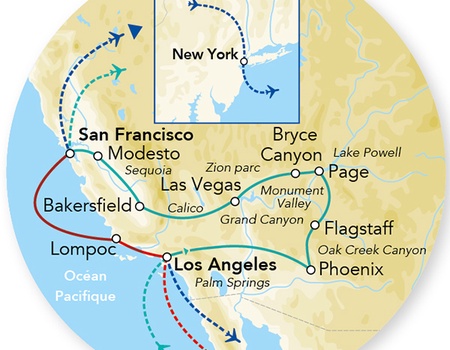 Splendeurs de l'Ouest des USA 11J/9N - 2