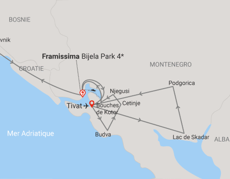 Circuit Couleurs du Monténégro 4* - 2