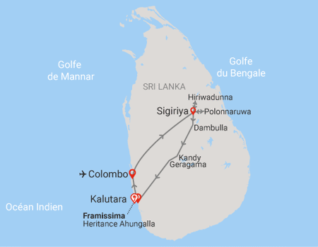 Combiné circuit et hôtel Royaume de Ceylan (privatif) & plage au Framissima Evasion Heritance Ahungalla - 2