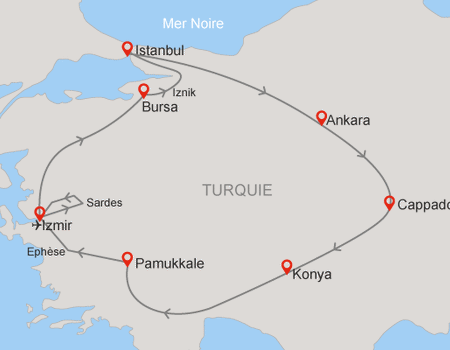 Circuit Magnifique Anatolie 4* - arrivée Izmir **** - 2