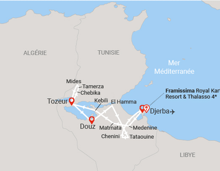 Combiné circuit et hôtel Circuit Plage au Framissima Royal Karthago et désert de Tozeur - 2