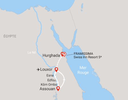 Combiné croisière et hôtel Framissima Gloire des pharaons et extension au Framissima Swiss Inn Resort (14 nuits) 5* - 2