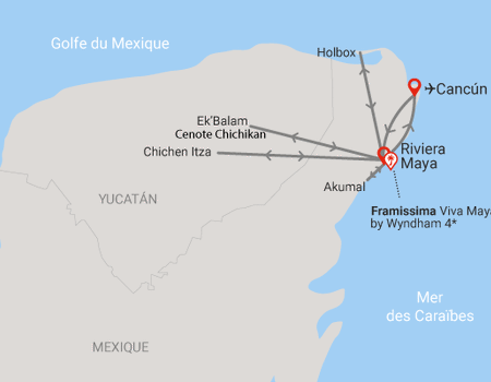 Circuit Beautés mayas et plage des Caraïbes (Logement au Framissima Évasion Viva Maya by Wyndham) **** - 2