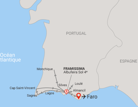 Circuit Splendeurs d'Algarve, logement au Framissima Albufeira Sol **** - 2