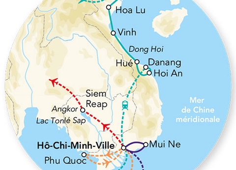 Splendeurs du Vietnam & balnéaire Mui Ne 15J/12N - 2026 - Limité à 28 pers. - 2