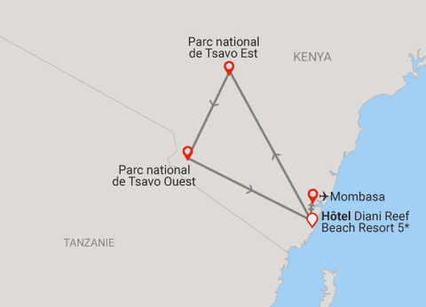 Combiné Hôtel Diani Reef Beach Resort 3* et Safari - 25