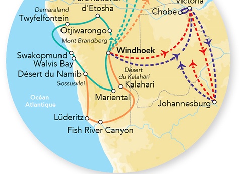 Splendeurs de Namibie et Séjour Chobe et Chutes Victoria 16J/13N - 2