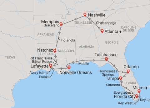 Circuit Panorama des Etats du Sud-Est Américain & extension Miami - 18