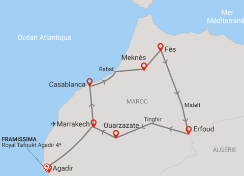 Circuit Richesses des villes impériales au grand sud marocain + extension Framissima Royal Tafoukt Agadir Resort & Spa - 33