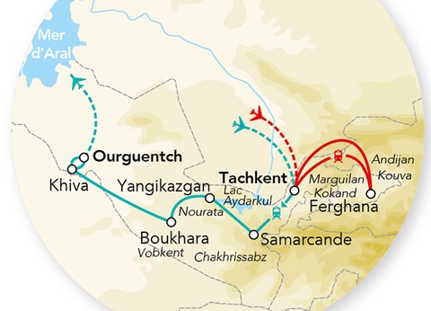 Splendeurs d'Ouzbékistan 12J/10N - 2026 - Limité à 26 pers. - (Flex) - 2