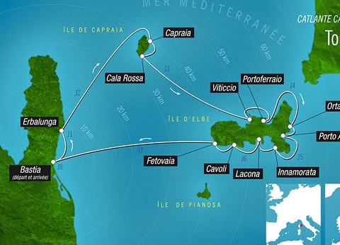 Croisière en catamaran Corse vers les Îles Toscanes - 8 jours - 11