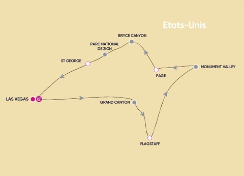 Autotour à la découverte des parcs de l'ouest 2/3* - 2