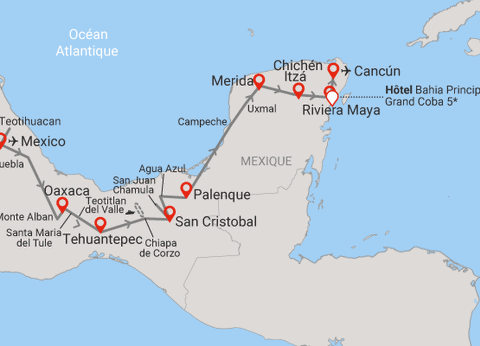 Combiné circuit et hôtel Couleurs mexicaines + extension Bahia Principe Grand Coba ***** - 2