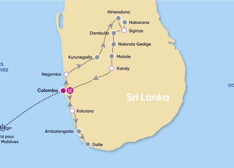 Circuit Incontournable Sri Lanka et Ôclub Experience Canareef Resort 4* - 2