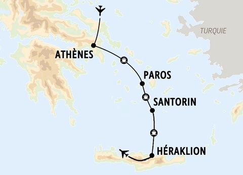 Combiné Athènes et les Cyclades extension Crète - 12 jours / 11 nuits - 3*/4* - 2