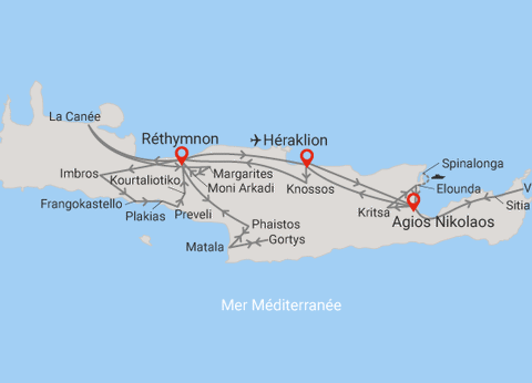 Circuit Merveilles de Crète d'est en ouest 4* - 25