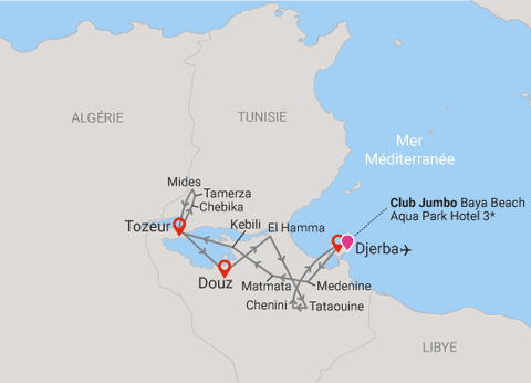 Combiné circuit et hôtel Circuit Beautés du Désert Tunisien et Jumbo Baya Beach Aqua Park Hôtel 4* - 22