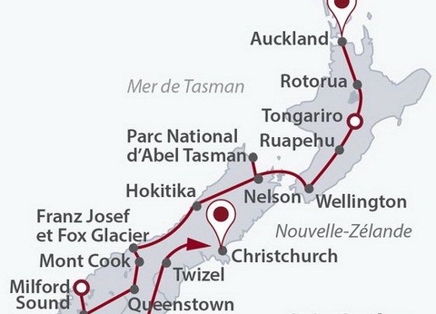 CIRCUIT FJORDS ET MAORIS VOLS ECO PREMIUM - 15