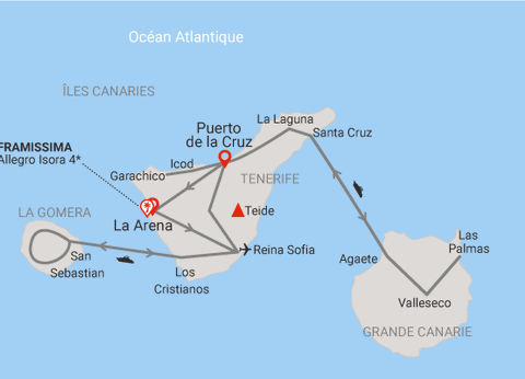 Combiné circuit et hôtel Tour Canario et extension 3 nuits séjour Framissima Allegro Isora 4* - 16