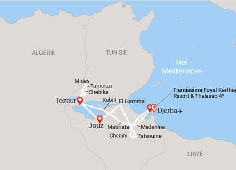 Combiné circuit et hôtel Circuit Plage au Framissima Royal Karthago et désert de Tozeur - 27